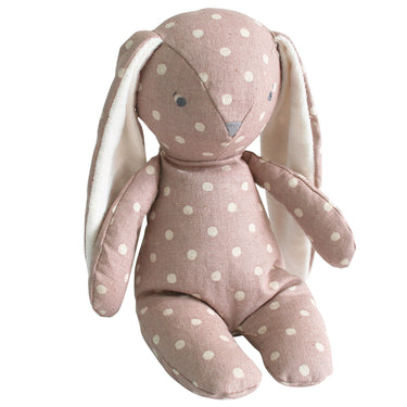 Floppy Bunny Linen Mauve Spot